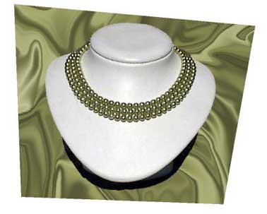 Lys olivengrøn Same - store perler